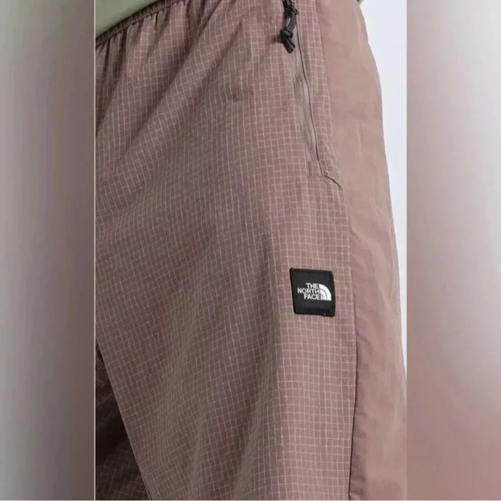 The North Face Convin Windwall‎ Nylon Tan/White Micro Check Pants Men’s XXL NWT